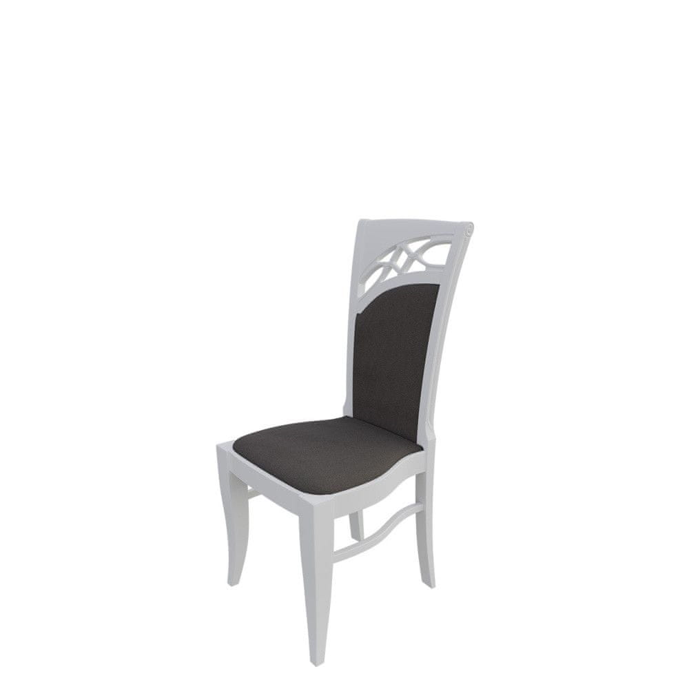 Veneti Jedálenská stolička MOVILE 28 - biela / tmavá hnedá 2